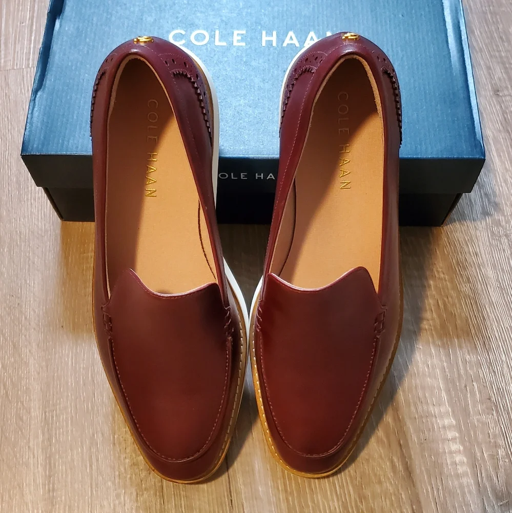 NIB Cole Haan Original Grand Platform Venetian Loafer in Bloodstone - Size 11 - Picture 4 of 7